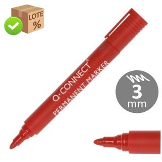 Rotulador permanente indeleble rojo, 3 mm  KF26047