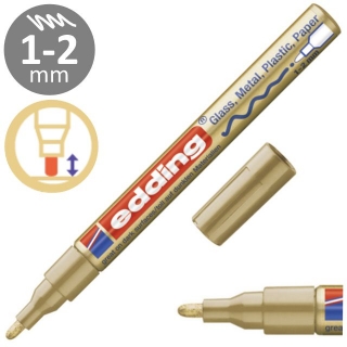 Rotulador Permanente Opaco Edding 751 oro  751-053