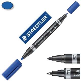 Rot. Permanente Staedtler Lumocolor Duo Azul