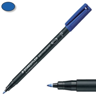 Rotulador Perm. Staedtler Lumocolor F Azul