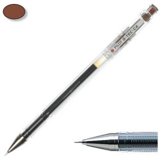 Pilot G-Tec-C4 Marrón sepia, bolígrafo gel,  BL-GC4-BN