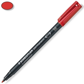 Rot. Permanente Staedtler Lumocolor M Rojo