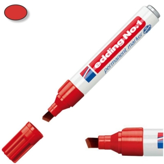 Rotulador Permanente Edding Nº1 Rojo  1-002