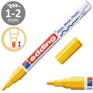 Rotulador Permanente opaco Edding 751 Amarillo  751-005