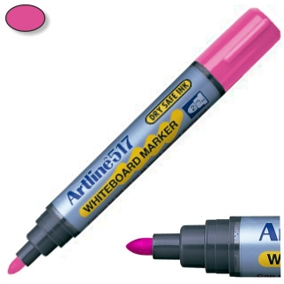 Rotulador Artline Pizarra blanca, borrable, rosa  EK-517-RO