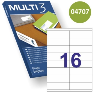 Multi3 04707, etiquetas 16