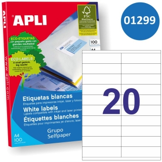 Etiquetas Apli 1299 Din A4