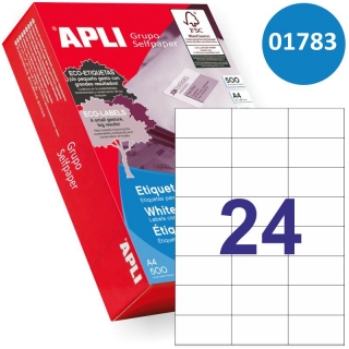 Apli 1783, Etiquetas 70x37 mm,