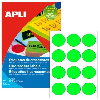 Etiquetas Apli 02869 redondas crculos Verdes