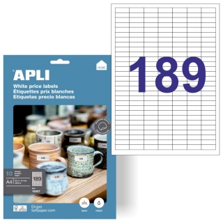 Apli 12927, Pack 10 hojas etiquetas