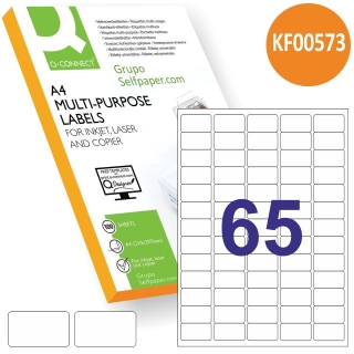 Etiquetas Q-connect Kf00573, 65X, redond,