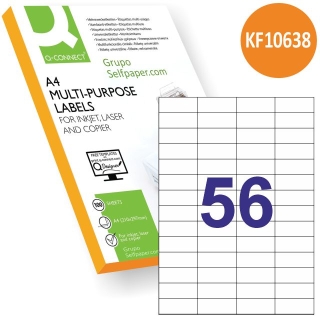 Qconnect K10638, etiquetas impresora 52,5x21,2