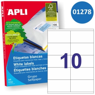 Etiquetas Impresora Apli 1278, Caja 