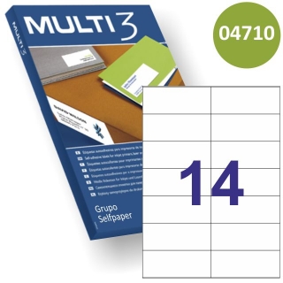 Multi3 04710, Etiquetas 105x42,4,