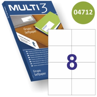 Multi3 04712, Etiquetas impresora