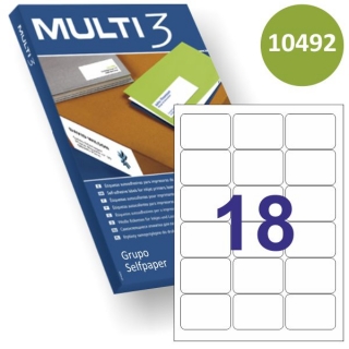 Multi3 10492, etiquetas 18 por