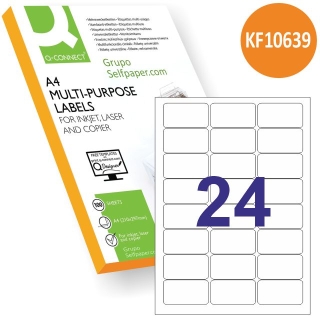 Etiquetas impresora Qconnect Kf10639 Tamaño