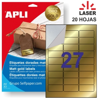 Pegatinas papel metalizado oro dorado para  14887