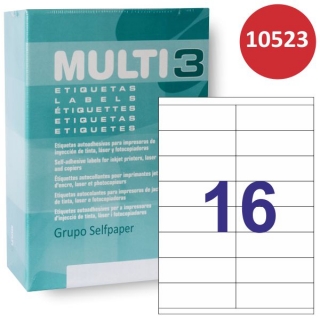 Caja 500 hojas Etiquetas Multi3 10523,