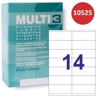 Etiquetas Multi3 10525 C/500 14x 