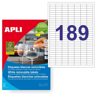 Etiquetas removibles Apli 10198, Pack 