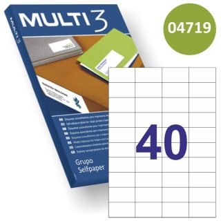 Multi3 04719, Etiquetas impresora