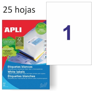 Papel adhesivo, etiquetas Apli 01215