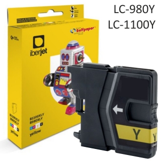 Brother LC980Y LC1100Y compatible cartucho tinta  Iberjet LC980YC