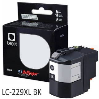 Compatible Brother LC-229XL BK, cartucho  Iberjet LC229XLBKC