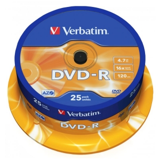 DVD-R verbatim bobina 25 16x