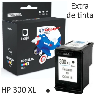 HP 300XL Cartucho tinta compatible  Iberjet 300XLBKC