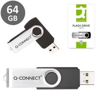 Memoria USB 64 GB Gigas, Pendrive,  Q-connect KF41514