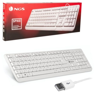 Teclado USB color blanco NGS