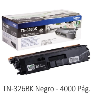 Brother TN326BK, Toner original negro 3500