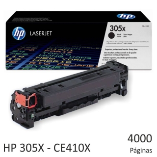 Toner HP 305X negro, CE410X 