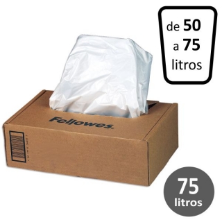 Bolsas residuos destructoras de papel hasta  Fellowes 36054