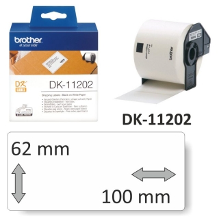 Brother DK-11202 Etiquetas rollo 62x100 