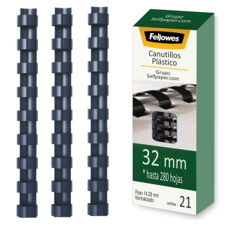 Canutillos para encuadernar 32 mm plstico  Fellowes 5349302