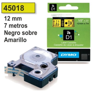 Cinta Dymo 45018  Negro-amarillo.  S0720580