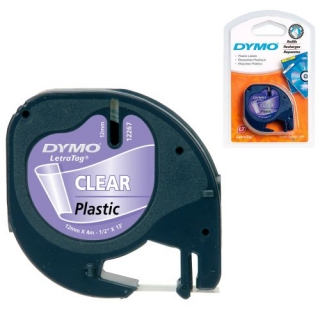 Cinta Dymo Letratag Plastico Transparente  S0721530