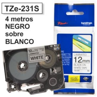 Cinta Rotuladora Brother TZ-231s 12mm  TZE-231S