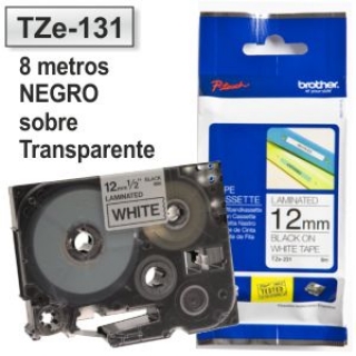 Cinta Rotuladora Brother TZe-131 Transparente