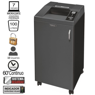 Fellowes 3250HS destructora Nivel P-7