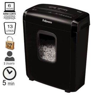 Fellowes 6M, Destructora trituradora minicorte