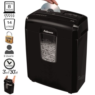 Fellowes 8CD, Destructora de papel