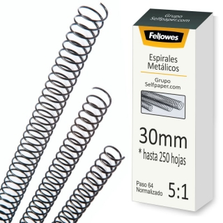 Espirales Metalicas 30mm, hasta 250