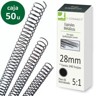 Espiral Metalico Q-connect 28 mm, paso  KF04438