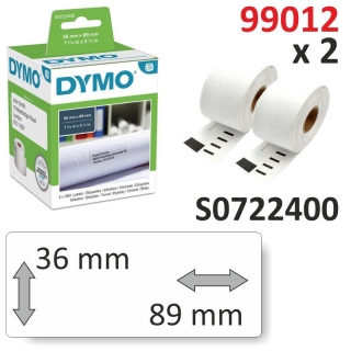 Etiqueta Dymo 89x36mm, 2 Rollos  S0722400