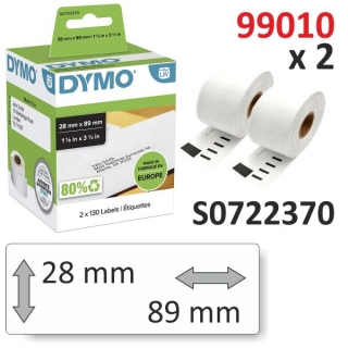 Etiquetas labelwriter 89x28mm 99010 2  Dymo S0722370