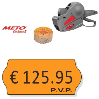 Etiquetas Meto precios 26x12 PVP Naranja  9156424